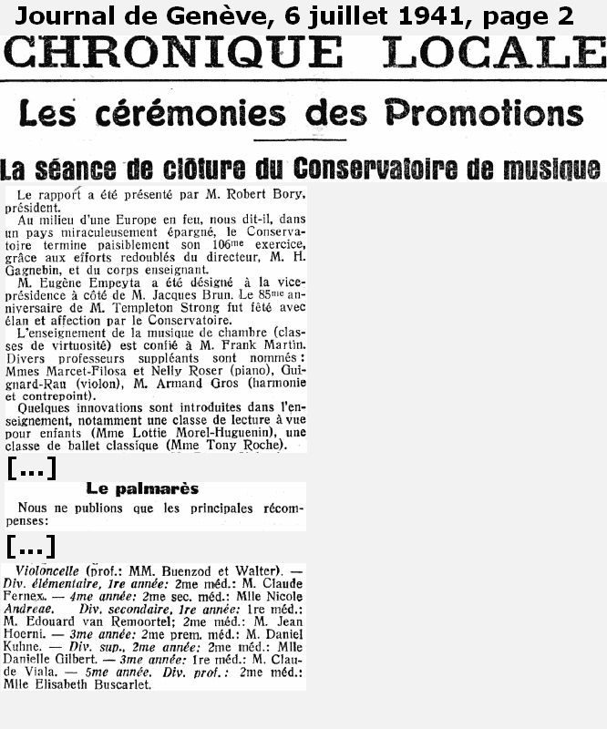Journal de Genève, 06.07.1941, page 2, clicquer pour une vue agrandie