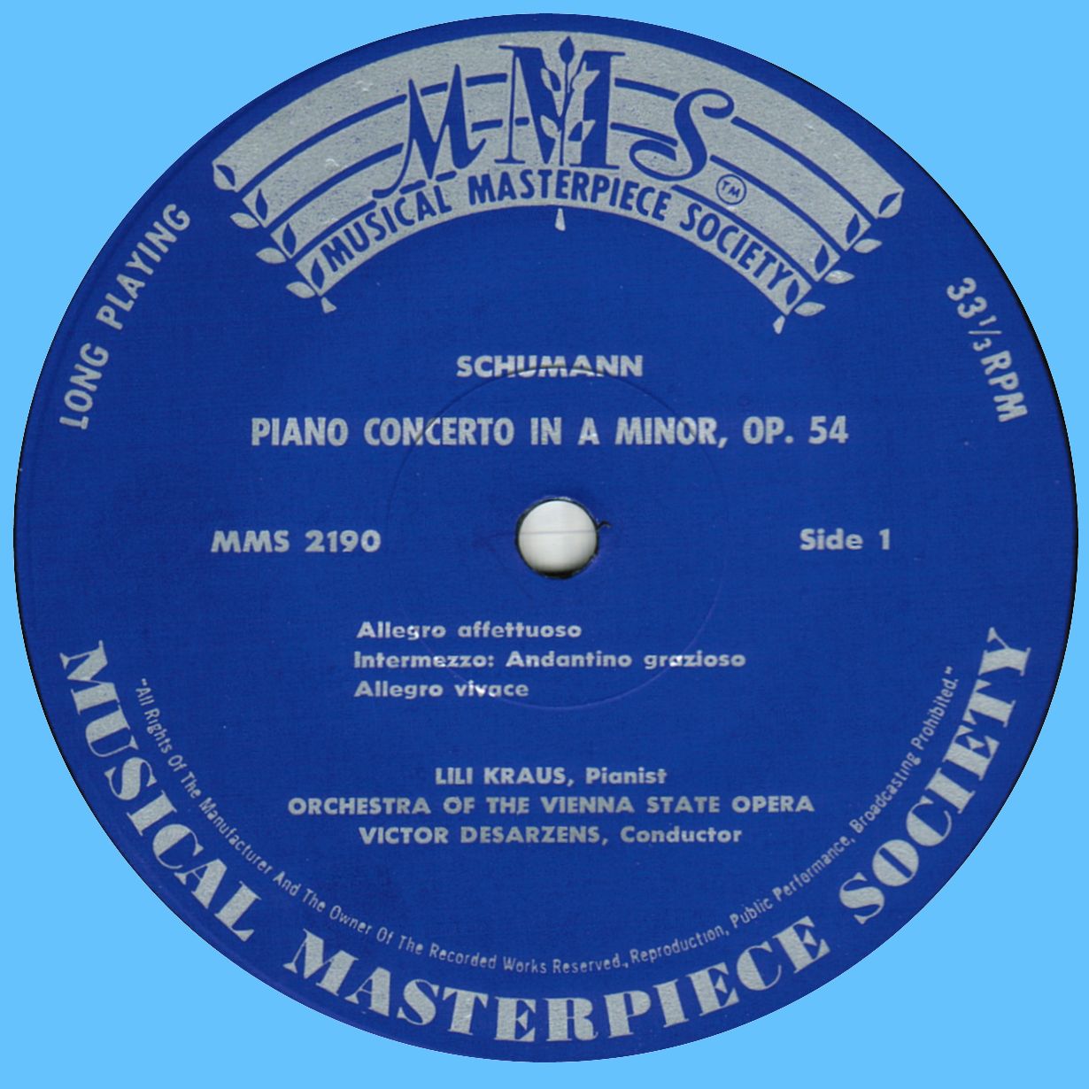 MMS-2190, étiquette recto disque
