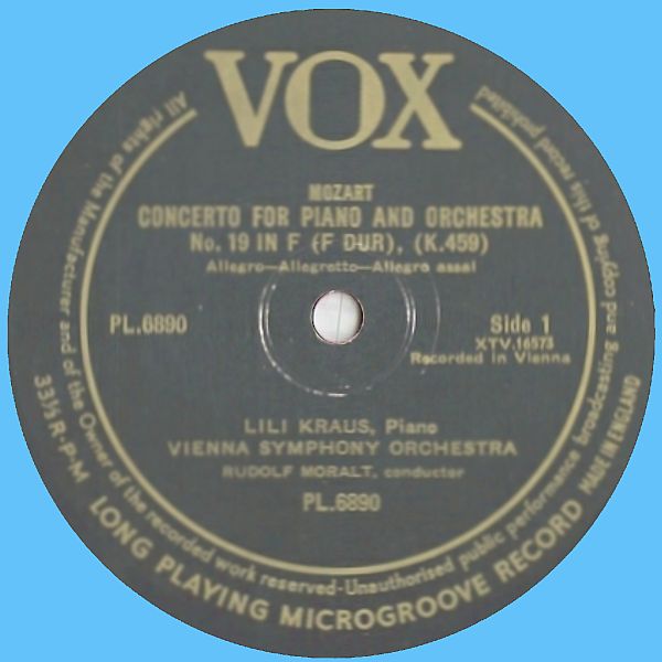 Pathe VOX PL 6890 Label 1