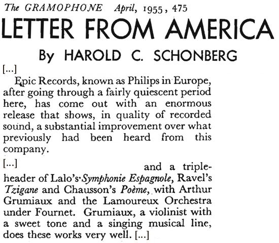 The Gramophone April 1955 page 475 Extrait